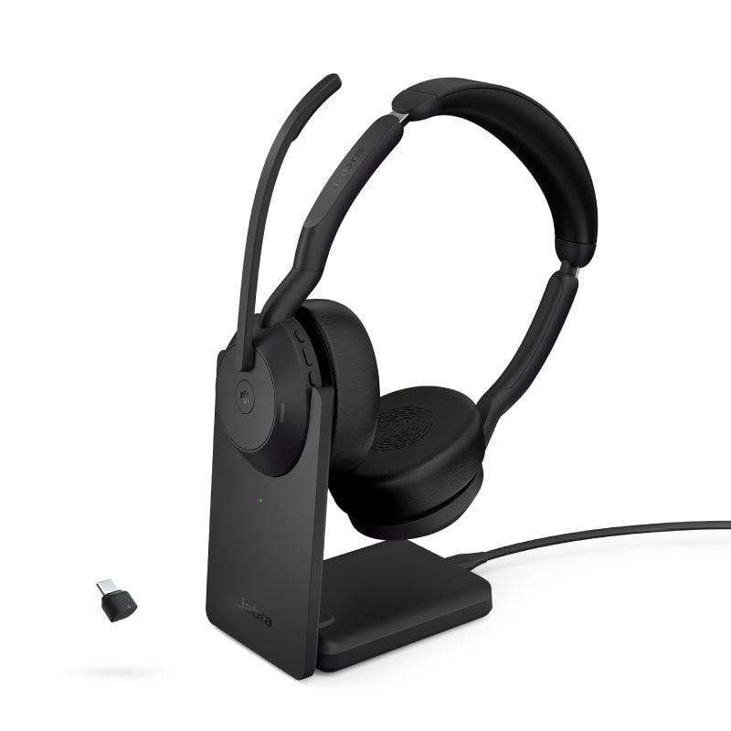 Jabra Evolve2 55 Stereo UC mit USB-C Dongle + Ladestation