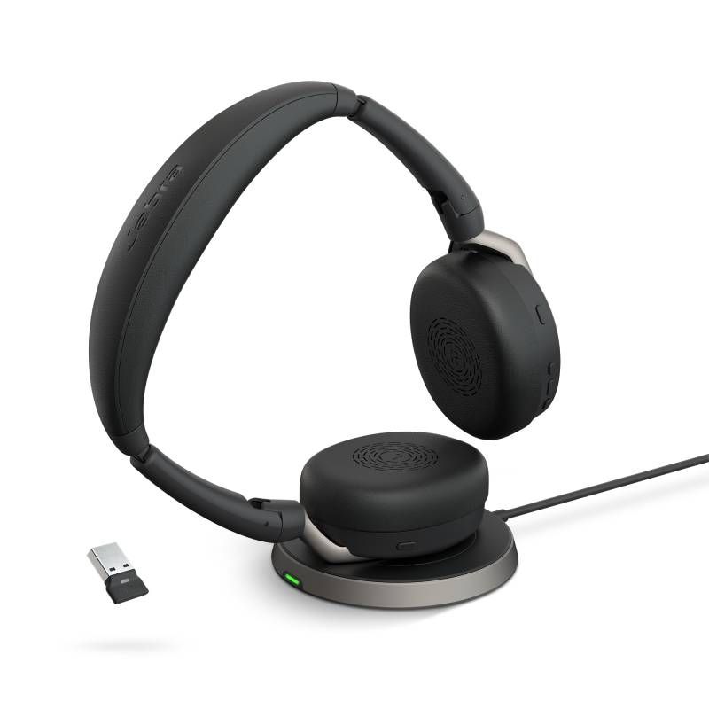 Jabra Evolve2 65 Flex MS Stereo USB A mit Ladestation