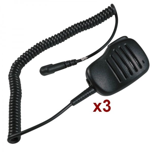 3er Set: 3 Lautsprecher-Mikrofone für diverse Motorola & Cobra Funkgeräte