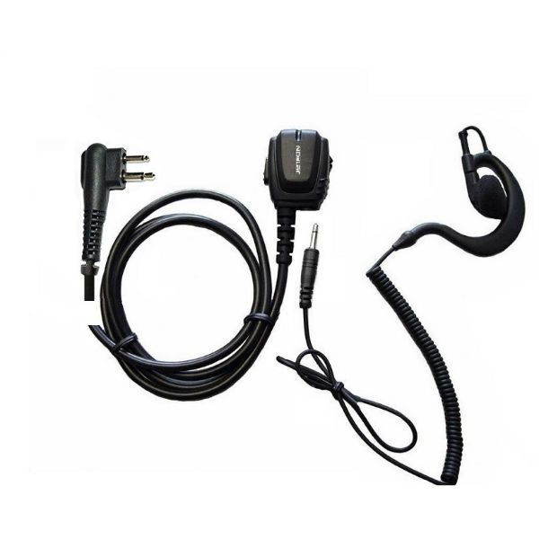 Ergonomisches PTT-Mikrofon + Kopfhöreranschluss