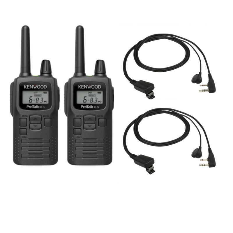 2er Set Kenwood PKT-300E + 2x Headset mit Ansteckmikrofon
