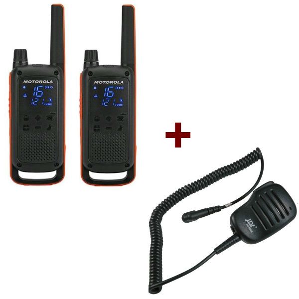 2er Set Motorola Talkabout T82 + 2 Lautsprecher-Mikrofone