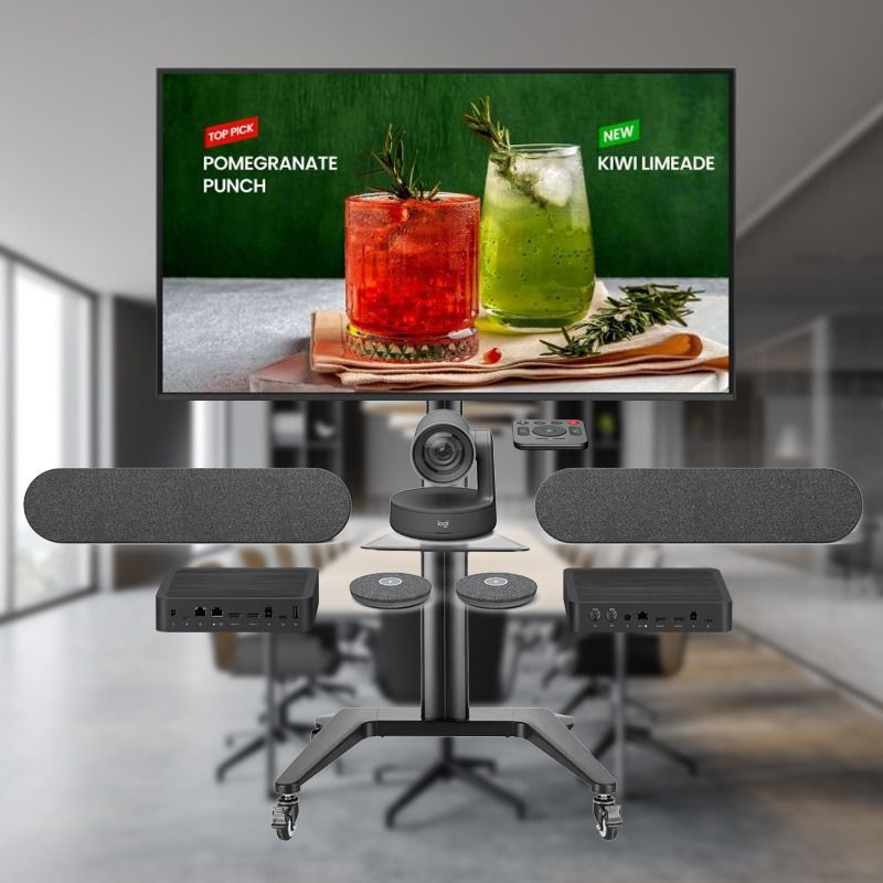 Pack Logitech Large Room BYOD mit Rollwagen