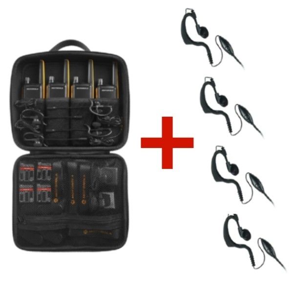 4er Set Motorola T82 Extreme + 4 Ohrbügel Freisprech-Kit