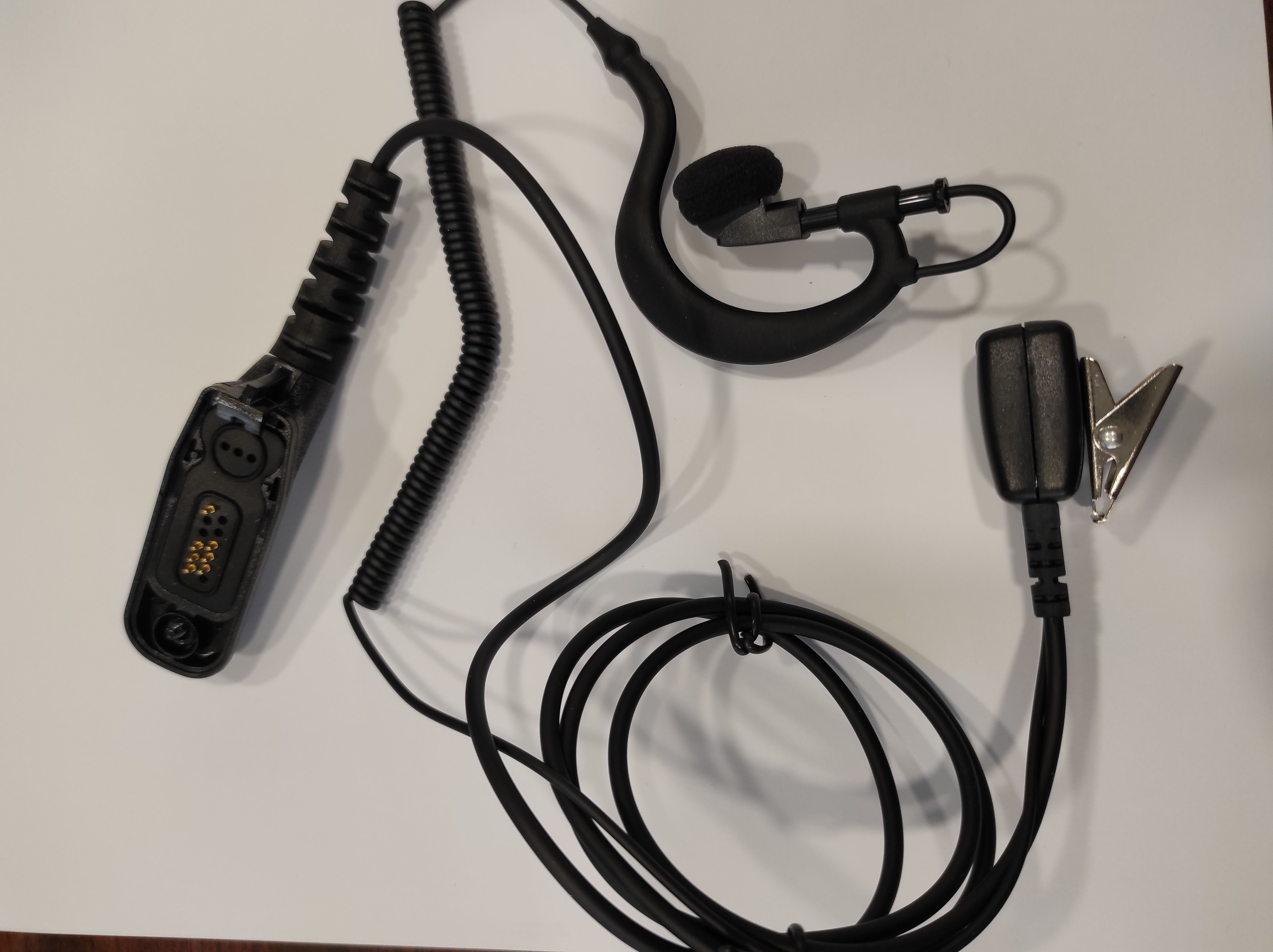 Spiralkabel-Headset mit M7-Stecker für Motorola DP Serie