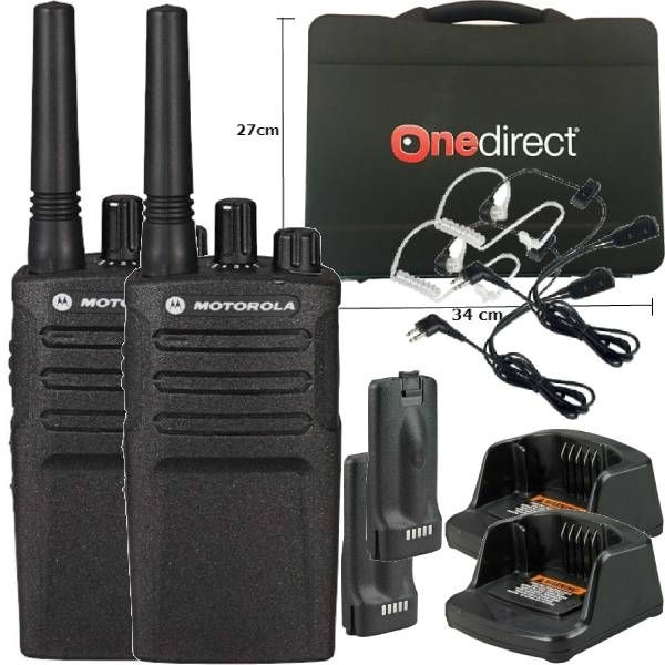 2er Set Motorola XT420 + 2 Kit Bodyguard + Tragekoffer