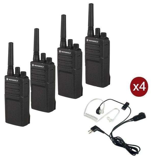 4er Pack Motorola XT420 mit 4 Bodyguard Headsets