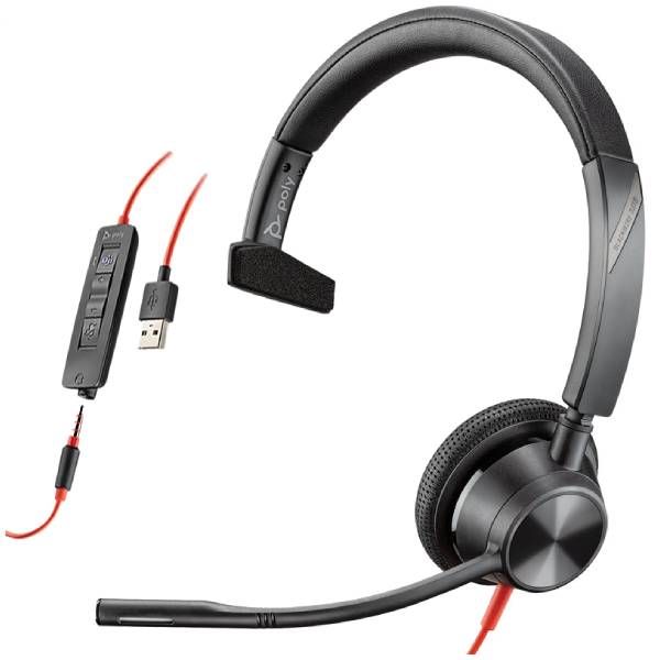 Plantronics Blackwire 3315 USB-A + Jack 3,5mm MS