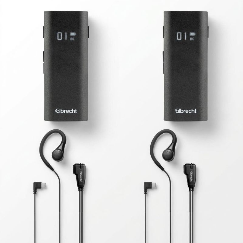 2-er Pack Albrecht Tectalk Biz + 2 PTT Headsets