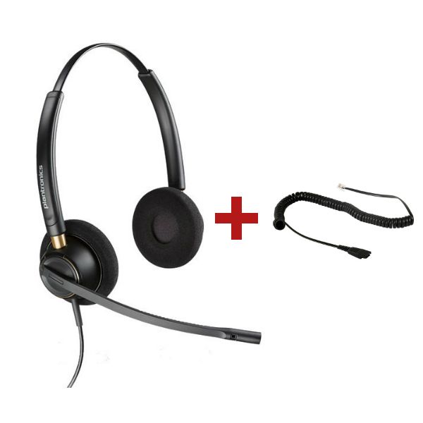 Plantronics EncorePro HW520 +  QD Anschlusskabel