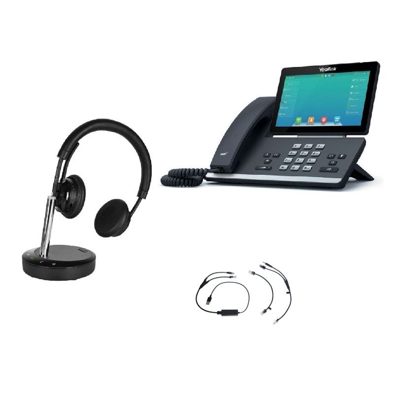 Pack Yealink T57W + EHS-Kabel + Cleyver DECT2 USB Stereo