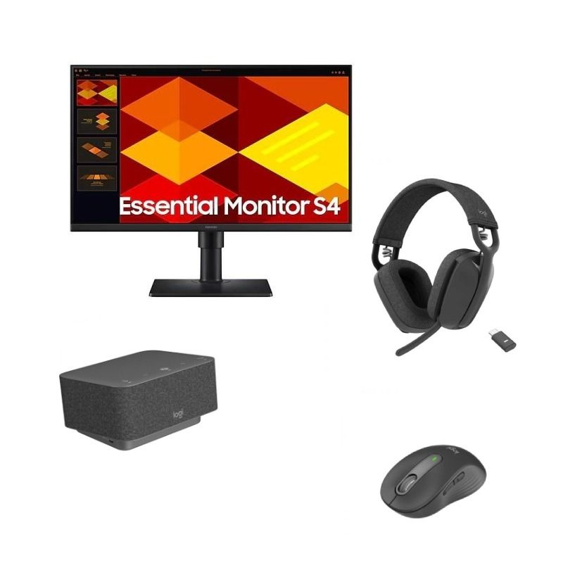 Pack Logitech M650 + Dock + Monitor + Headset Zone Vibe