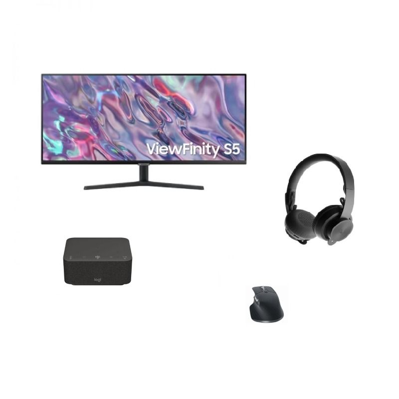 Pack Logitech MX Master 3S + Dock + Monitor + Headset Zone Wireless