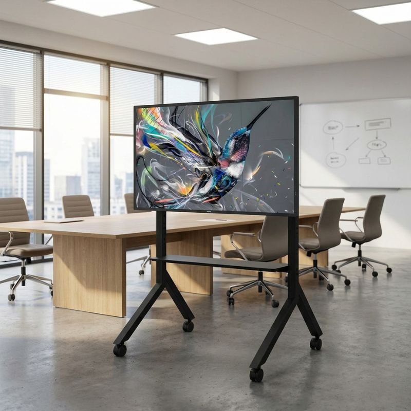 Philips Q-Line 55" 4K Display mit B-Tech BT8545 Rollwagen