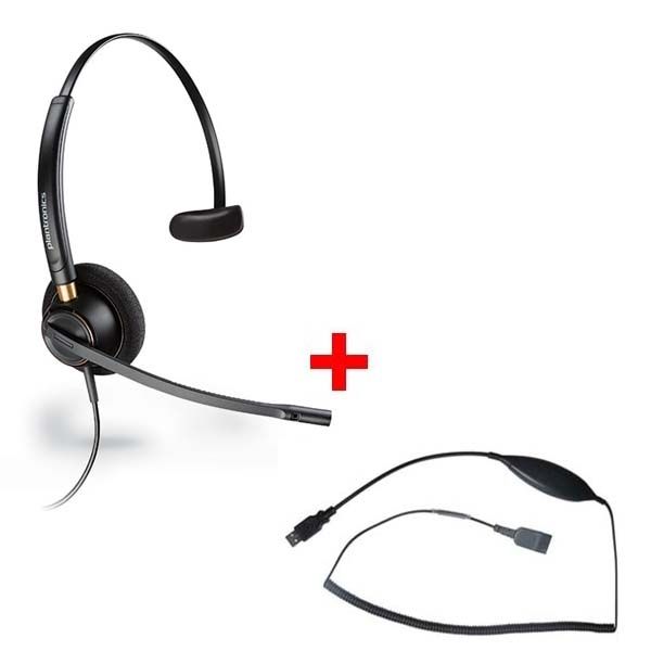 Plantronics Encore Pro HW510 + USB70 - Kabel