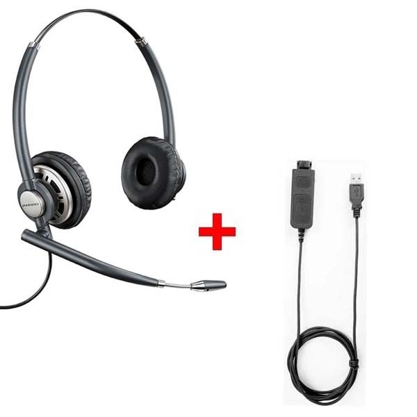 Pack: Plantronics Encore HW720 + USB80-Kabel