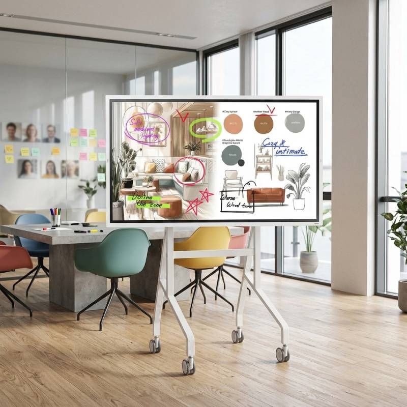 Pack Samsung Flip Pro WMFX 65'' + mobiler Ständer von Neomounts
