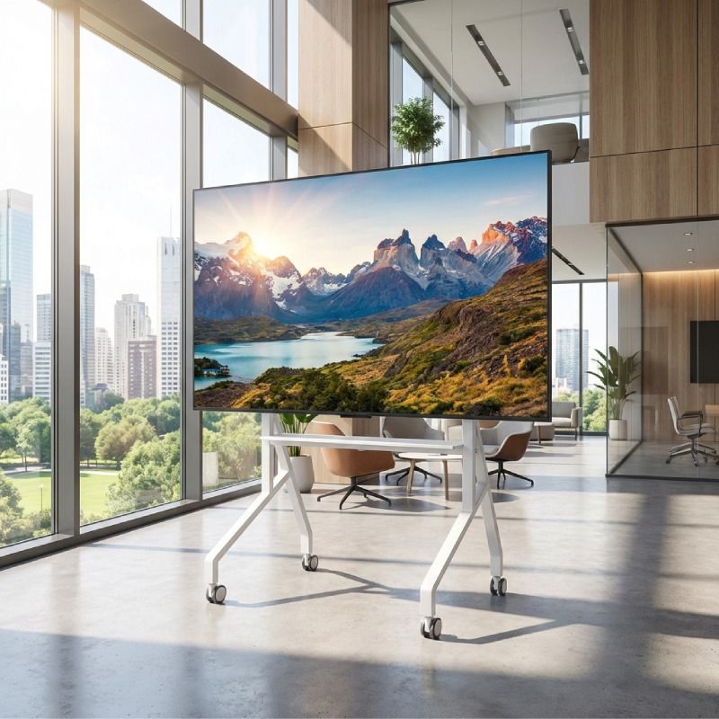 Pack Samsung 4K Großbildschirm QE98C 98'' + mobile Neomounts Halterung