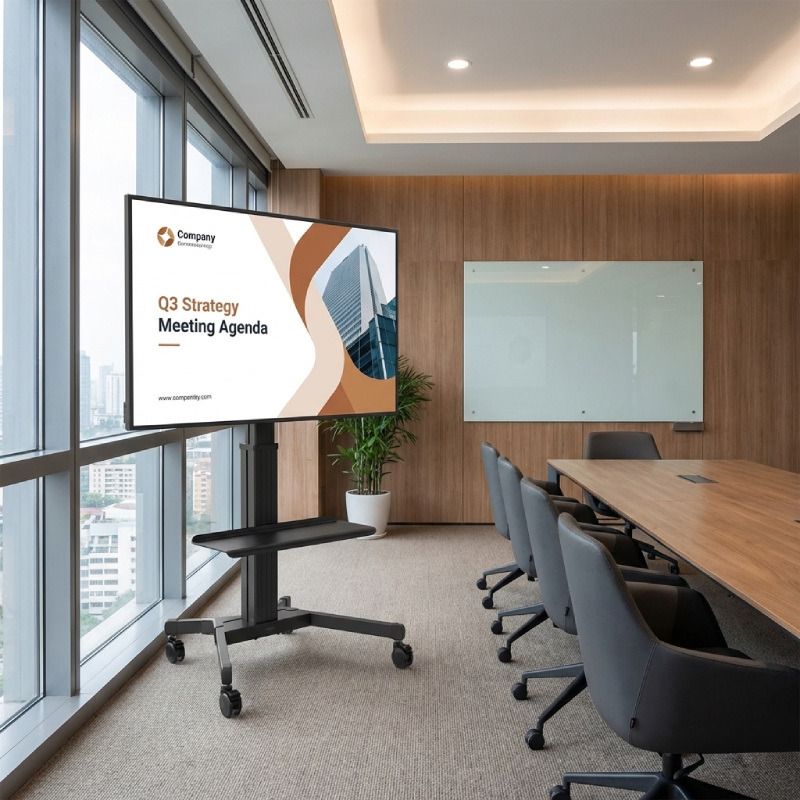 Pack Samsung 4K QBC 55'' Display + beweglicher Standfuß Vision VFM-F22