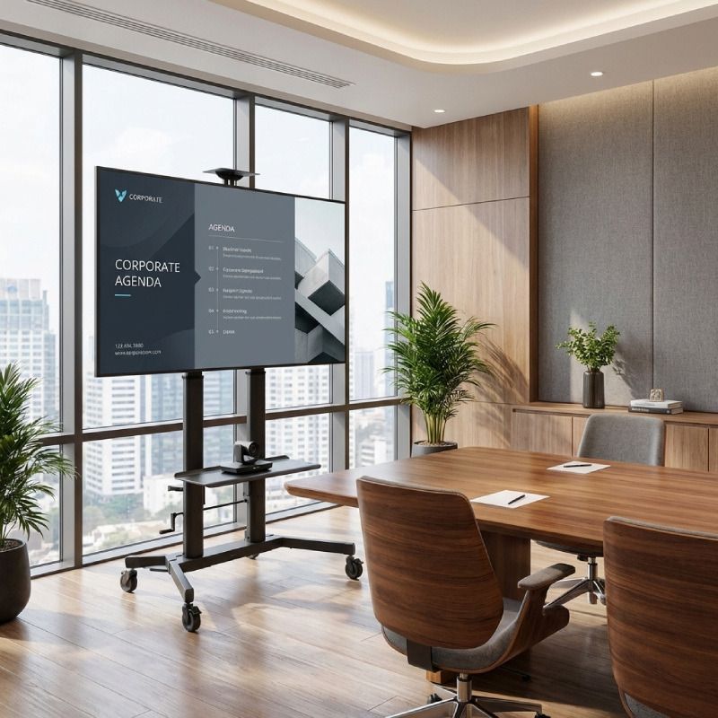 Pack 4K Samsung QBC 75'' Display + beweglicher Standfuß Vision VFM-F26