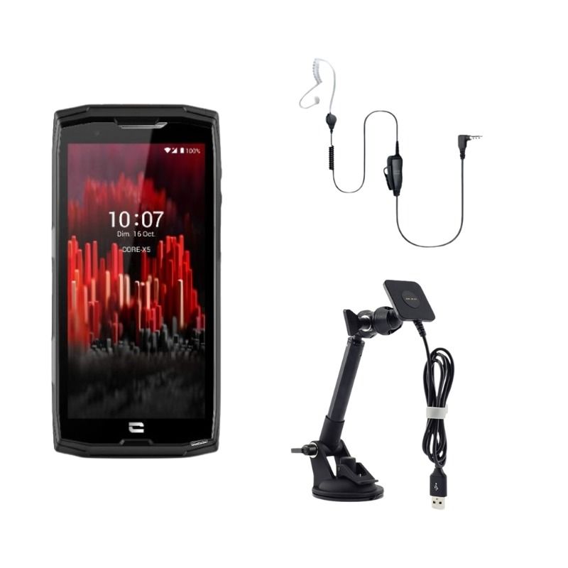 Pack Crosscall Core-M5 -64 GB + X-CAR PRO +  PTT Headset