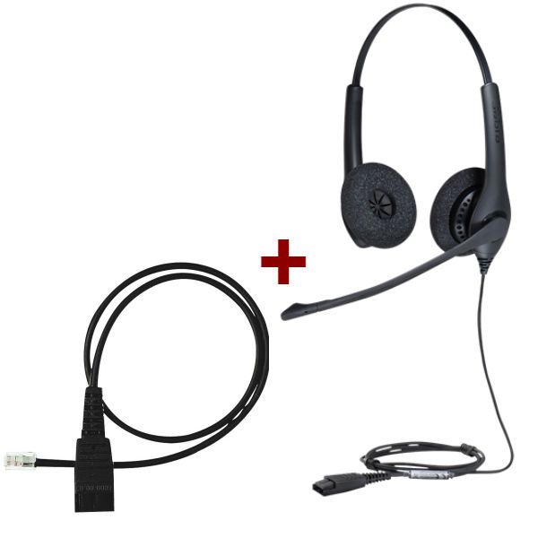 Jabra BIZ 1500 Duo + Standard-Telefon-Anschlusskabel