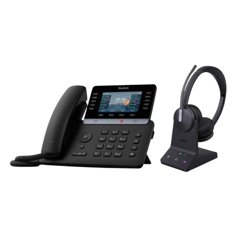 Pack Yealink SIP-T74U IP-Telefon & WH64 Duo DECT-Headset