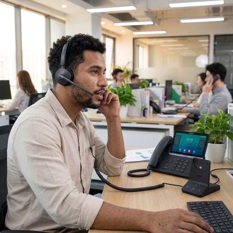 Pack Yealink T87W Telefon + WH64 Dual Teams Headset
