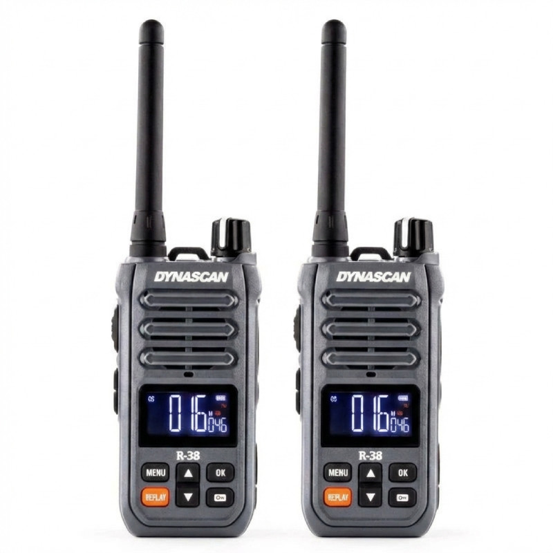 2er Pack PMR446 Dynascan R38 Walkie Talkies