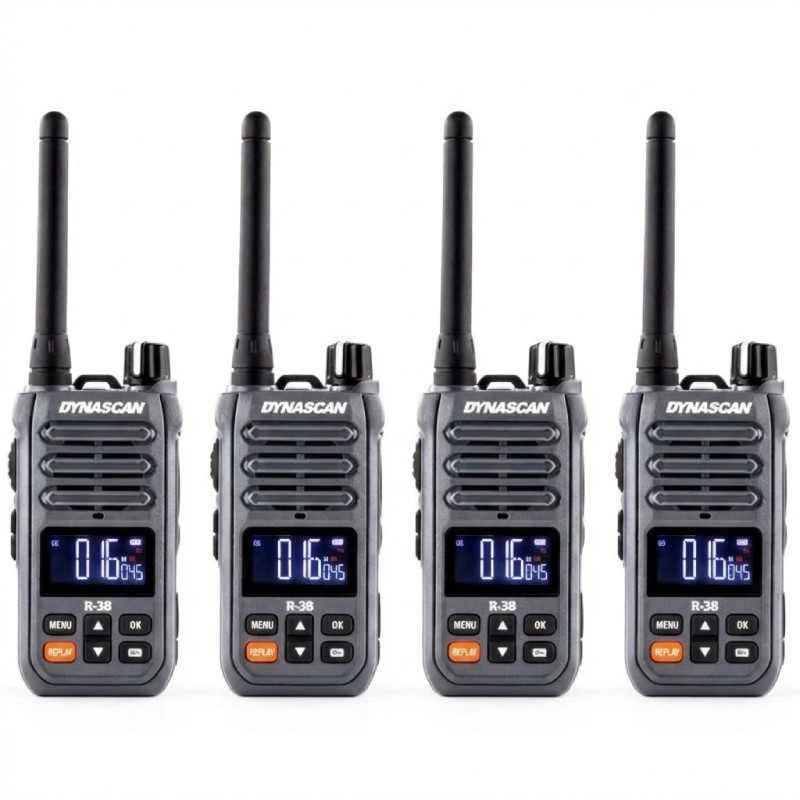 4er Pack PMR446 Dynascan R38 Walkie Talkies