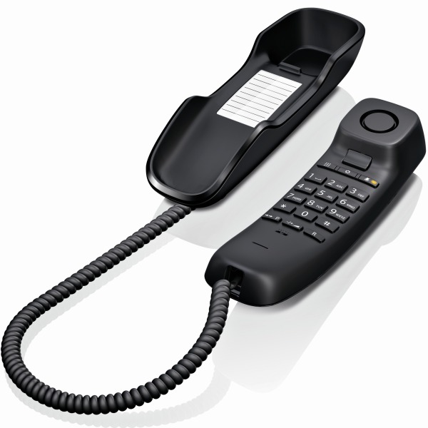 VBESTLIFE Schnurgebundenes Telefon mit Kabel und Lautsprecher LCD Display,Kabelgebundenes Festnetztelefon für Büro/Zuhause/Hotel. schwarz 