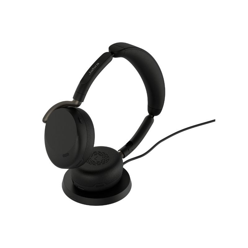 Jabra Evolve3 65 Flex UC – kabelloses USB-C ANC-Headset + Ladestation