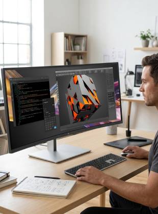HP Series 7 Pro 738pu 37,5-Zoll Curved-Monitor mit Thunderbolt 4 - Onedirect