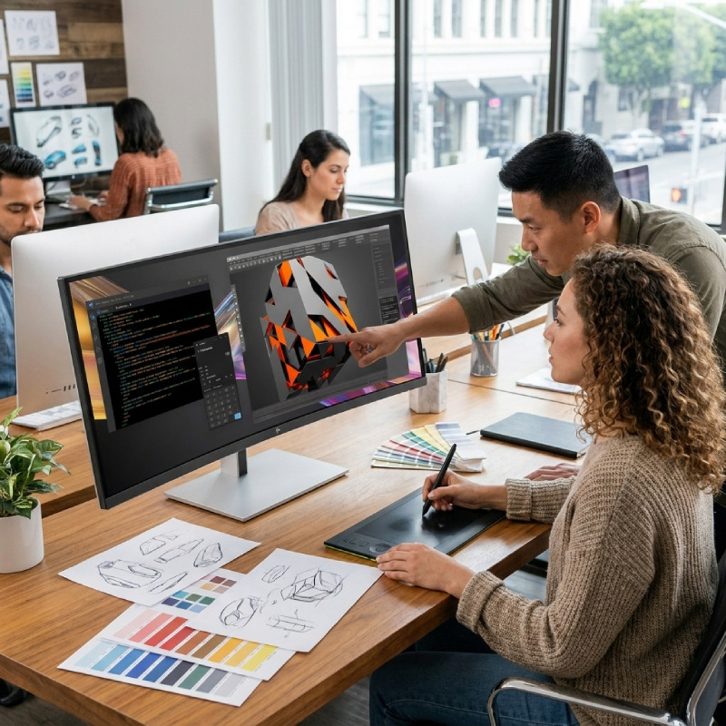 HP Series 7 Pro 738pu 37,5-Zoll Curved-Monitor mit Thunderbolt 4