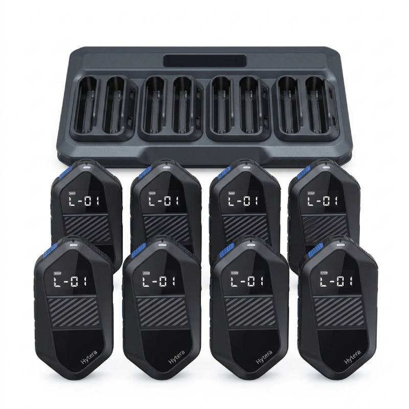 8er Pack PMR446-Funkgeräte vom Typ Hytera S1e + Mehrfachladegerät