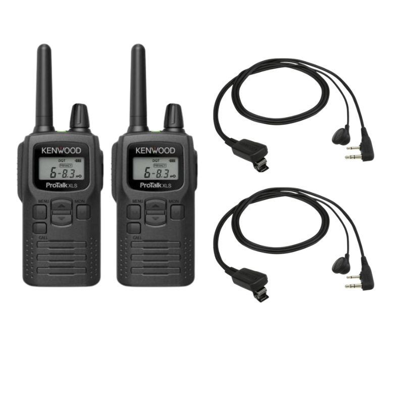 2er Set Kenwood PKT-300E + 2x Headset mit Ansteckmikrofon