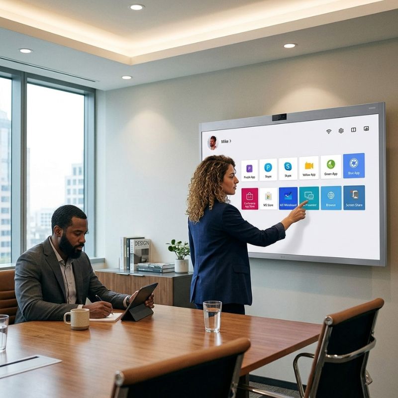 :Quick Works 55CT5WN-B 55-Zoll-4K-Display für Videokonferenzen
