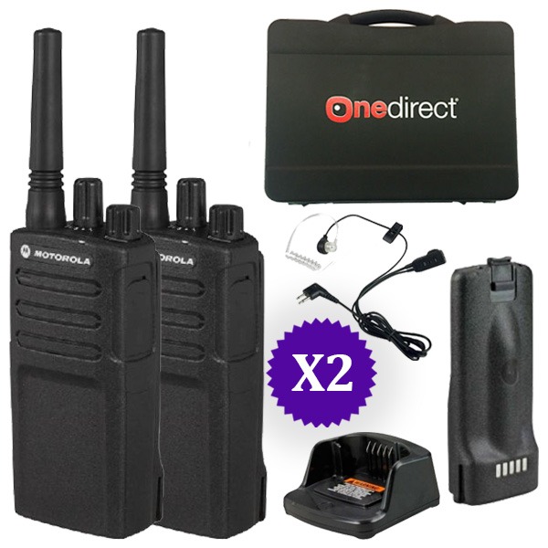2er Set Motorola XT420 + 2 Kit Bodyguard + Tragekoffer