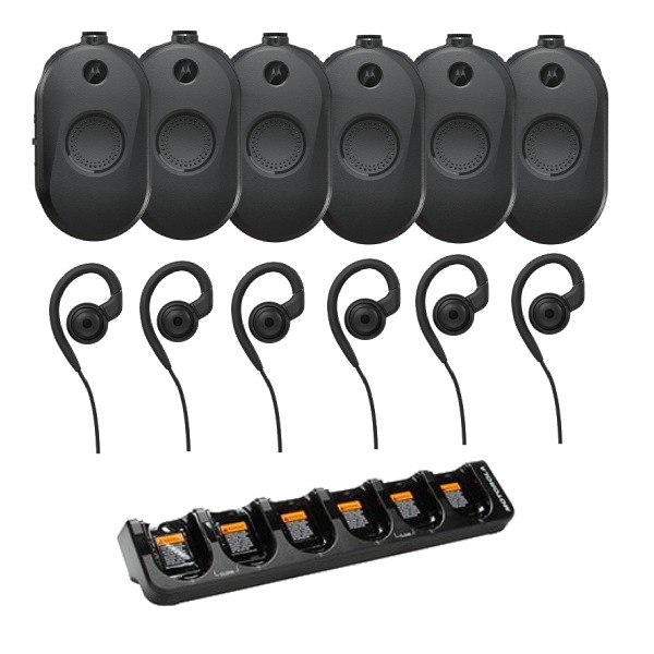 6er Pack Motorola CLP446e + Mehrfach-Ladegerät