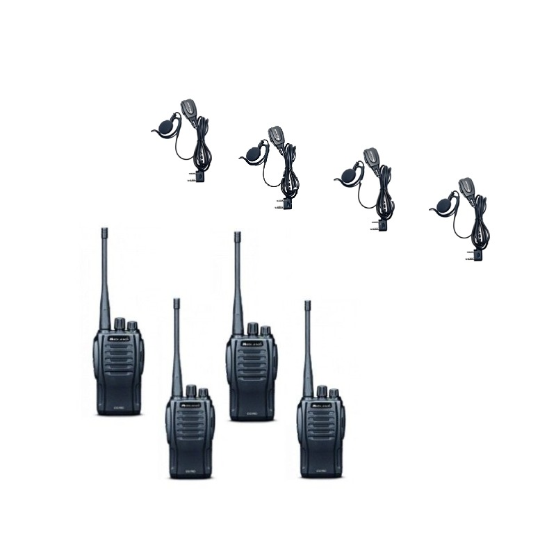 4er Pack Midland G10 Pro + 4 BA21 Mikrofone