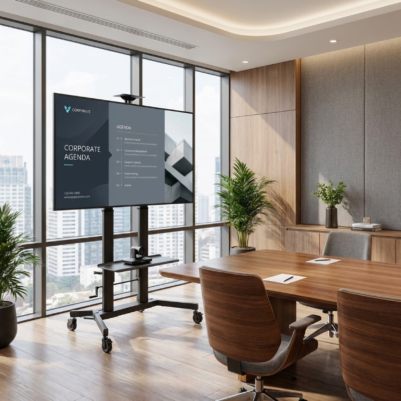 Pack 4K Samsung QBC 75'' Display + beweglicher Standfuß Vision VFM-F26