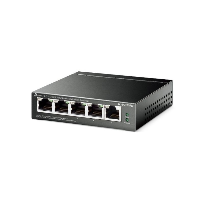 TP-Link TL-SG105PE Gigabit-Switch mit 4 PoE+-Anschlüssen