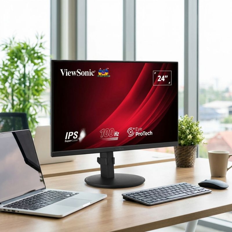 ViewSonic VG2408A 24 Zoll IPS Monitor Ergonomisch
