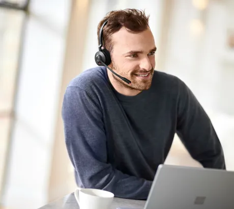 Casque DECT sans fil avec microphone et base de connexion