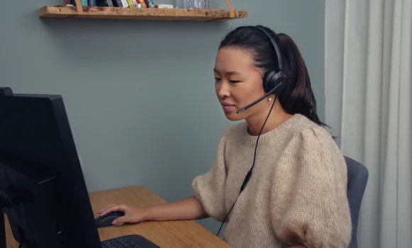 EPOS-Headset mit Mikrofon für geschäftliche Telefonate und Videokonferenzen