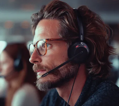 Professionelles EPOS-Headset mit Mikrofon für geschäftliche Telefonate und Videokonferenzen