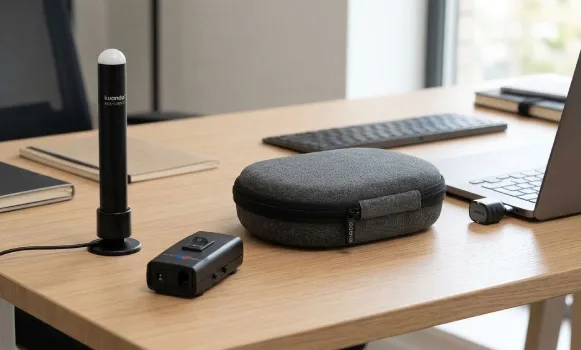 Transportzubehör und USB-Adapter für professionelle Headsets und kabellose Kopfhörer