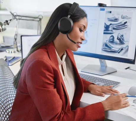 PC-Headset mit Mikrofon für Anrufe und Videokonferenzen am Computer