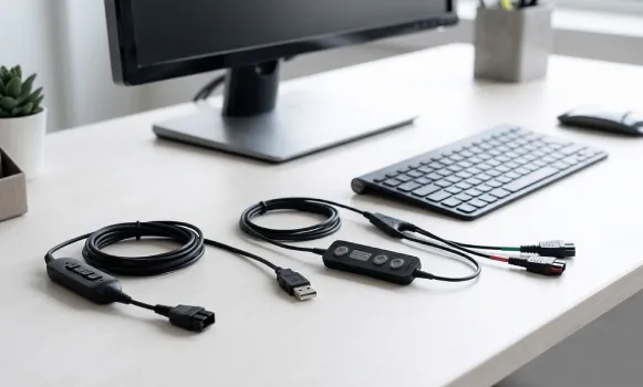 QD-Anschlusskabel und Headset-Adapter für Bürotelefone und VoIP-Telefone