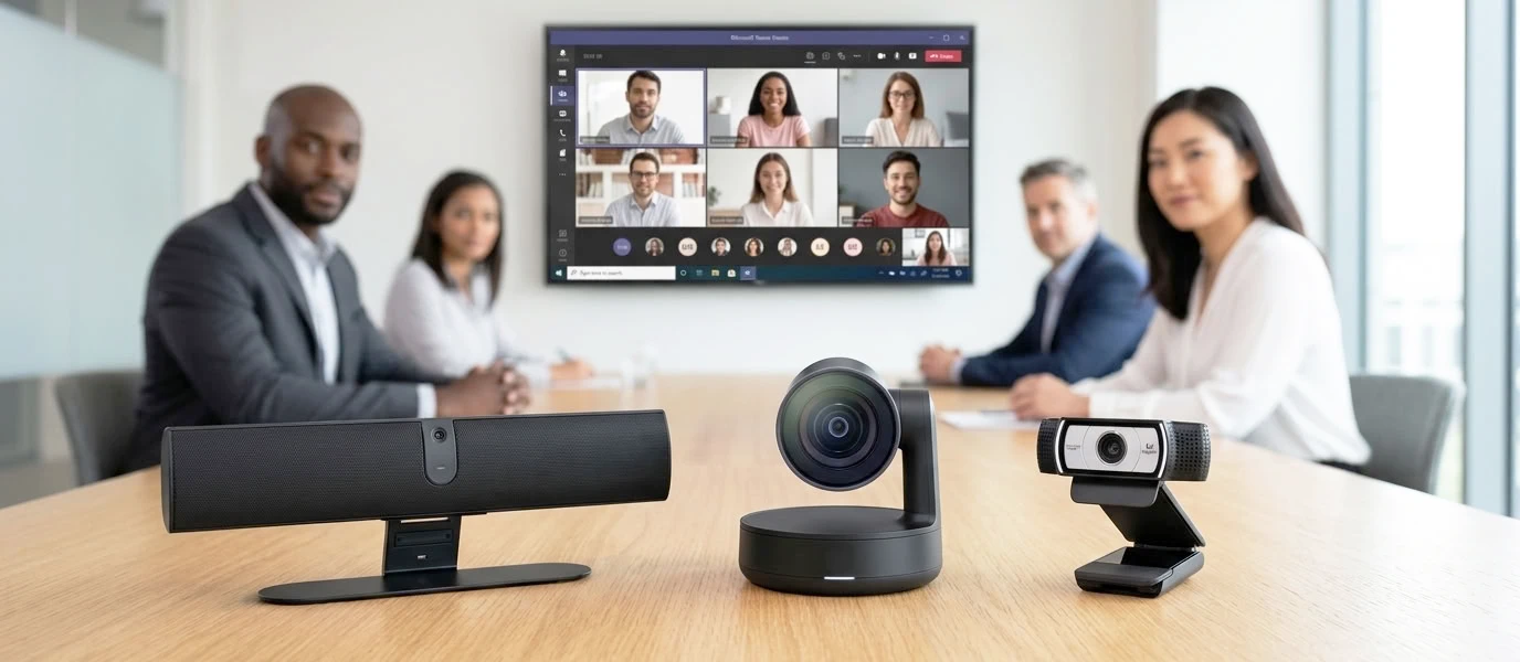 Videobar, Webcam oder Videokonferenzkamera: Was ist der Unterschied?